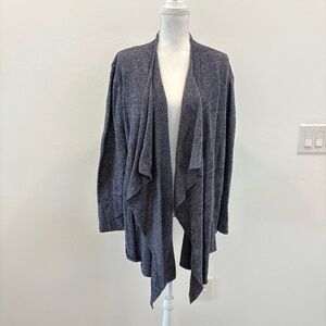 Barefoot Dreams Calypso Blue Wrap Cardigan Open Front Plus Size 2X Bamboo Cozy